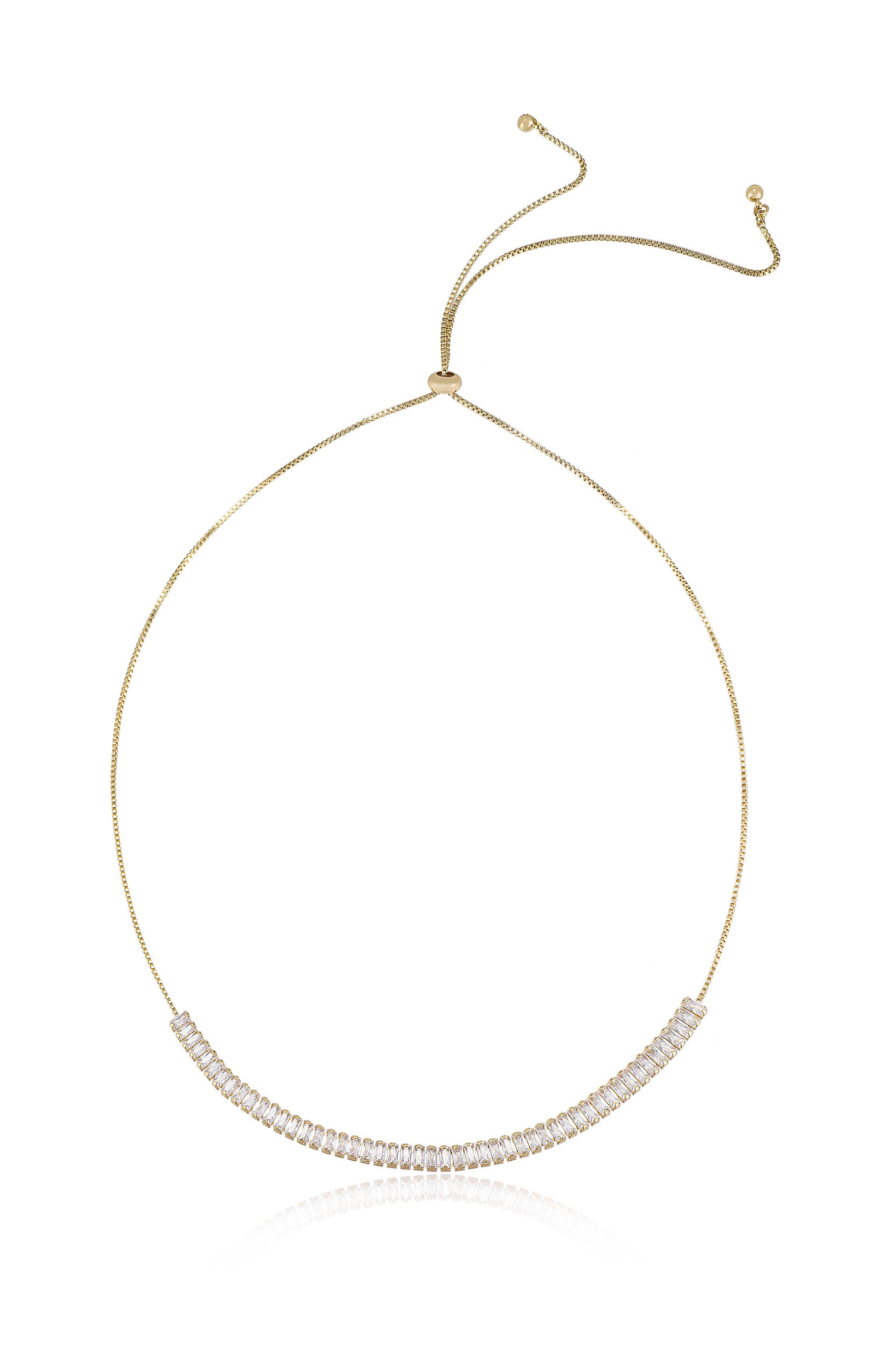 Delicate Crystal Statements 18k Gold Plated Adjustable Necklace