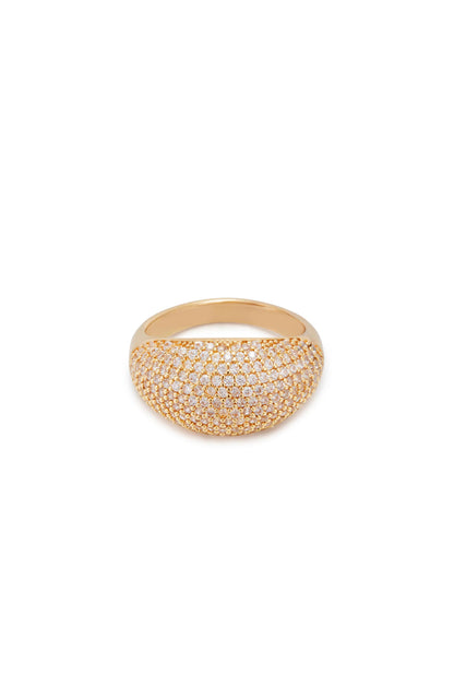 Crystal Cluster Knockout 18k Gold Plated Ring