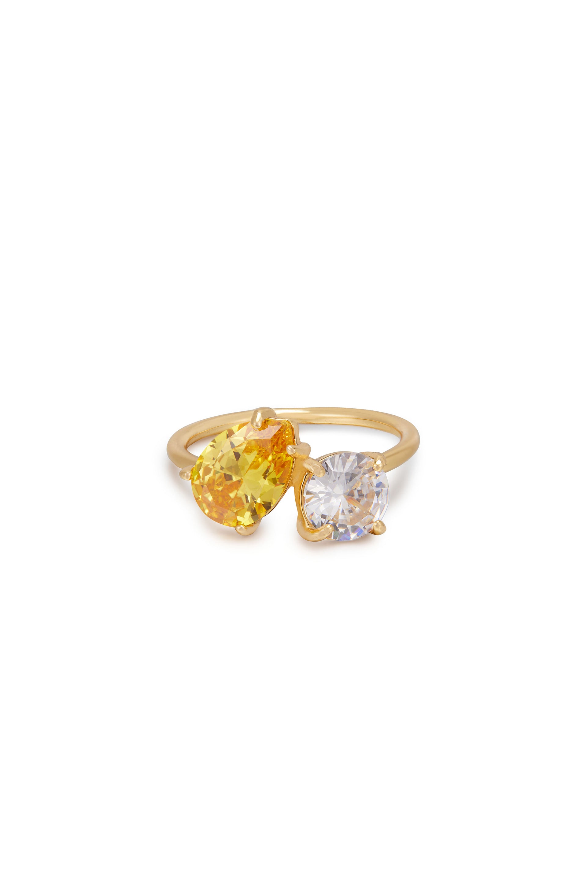 Toi Et Moi Forever 18k Gold Plated Ring in yellow
