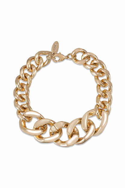 Big, Bad and Bold 18k Gold Plated Chain Link Bracelet