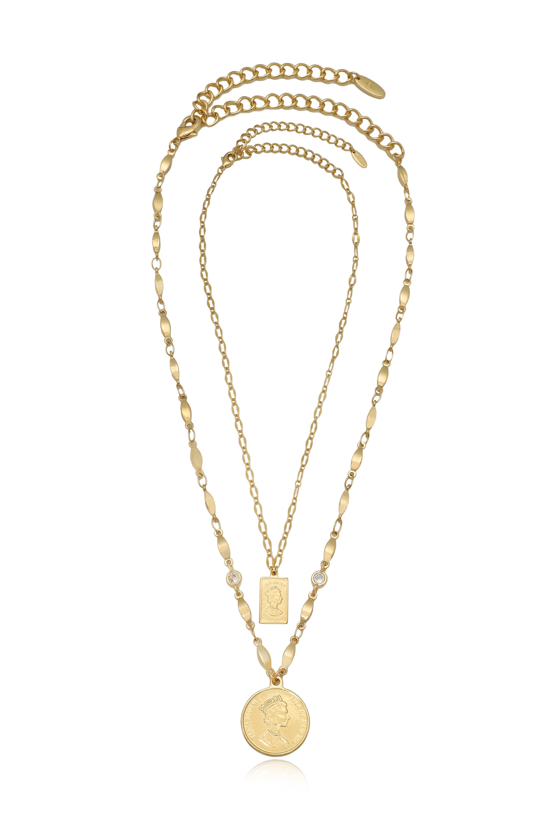 Medallions of Mine Layered Coin Necklace Set full