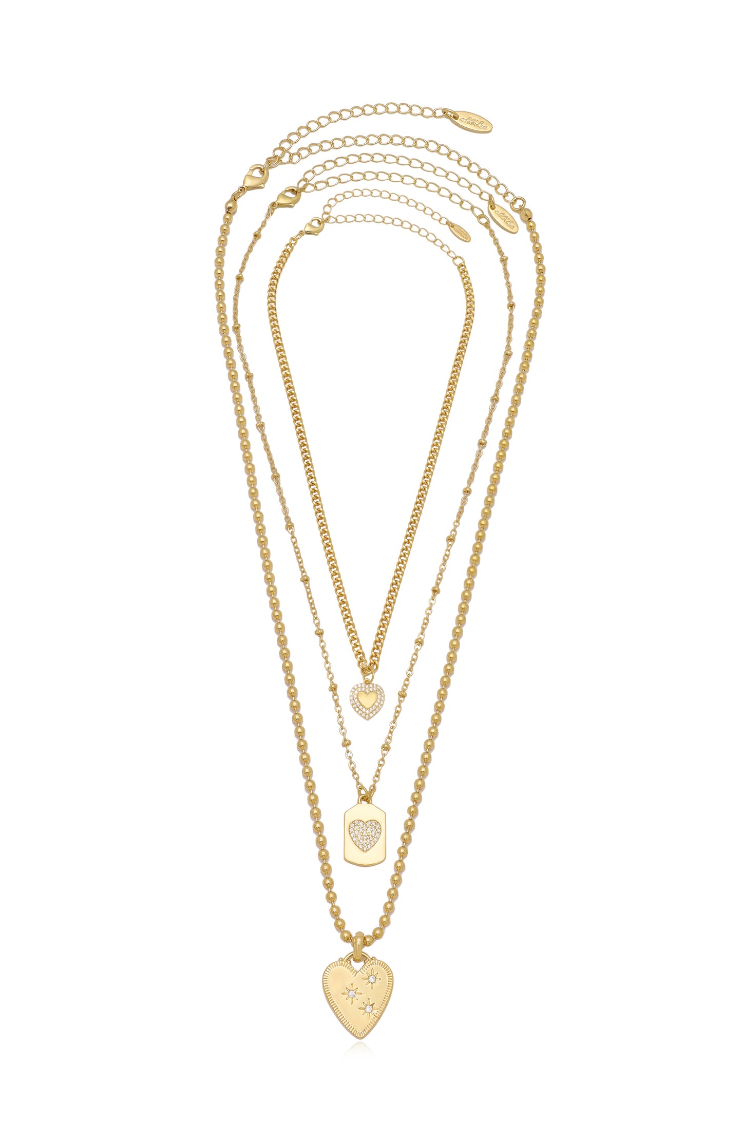 Love to Love 18k Gold Plated Necklace Set