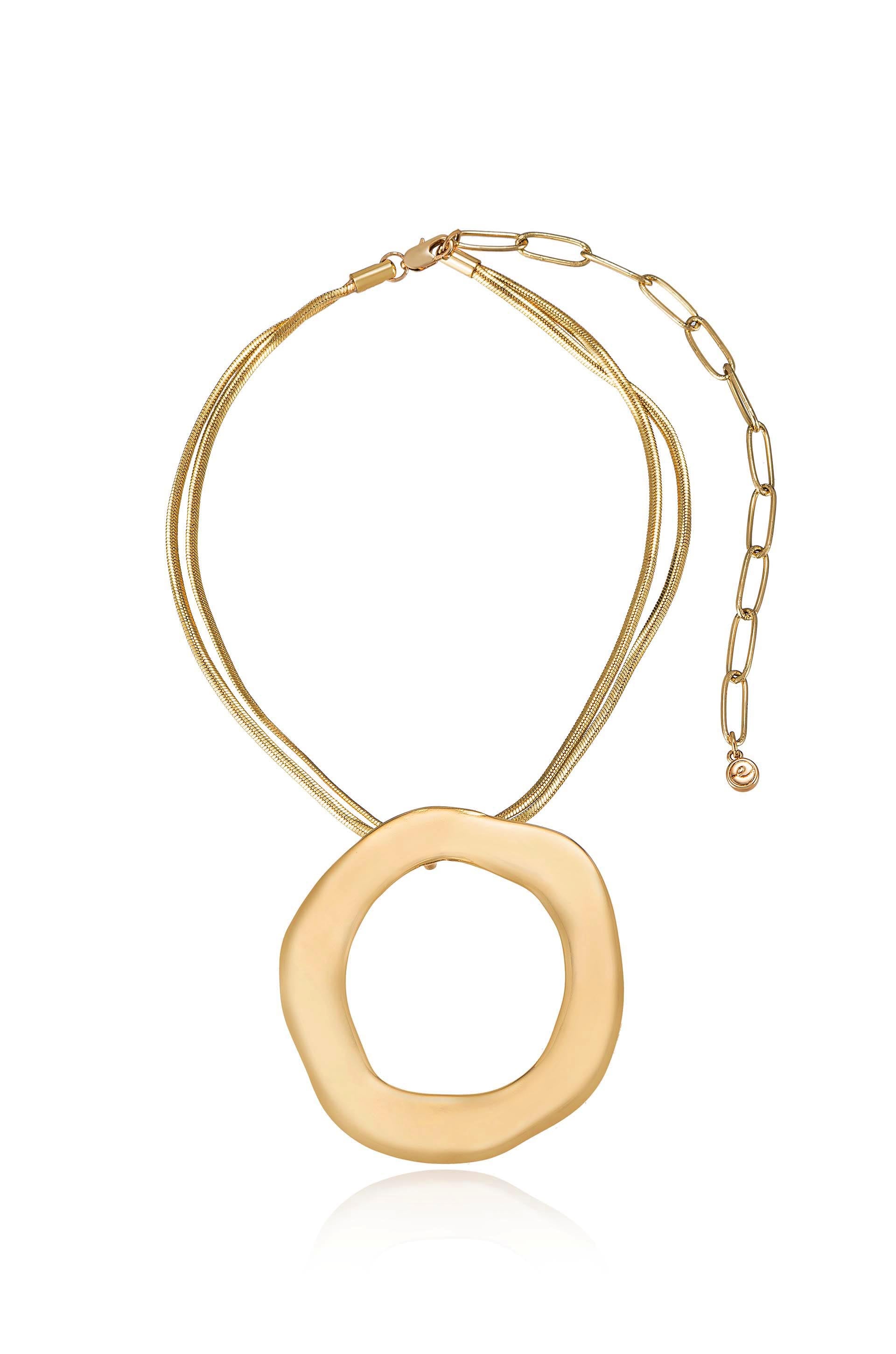 Royal Chain 14K Gold Polished Open Circle Necklace RC1444-18 | Carroll's  Jewelers | Doylestown, PA