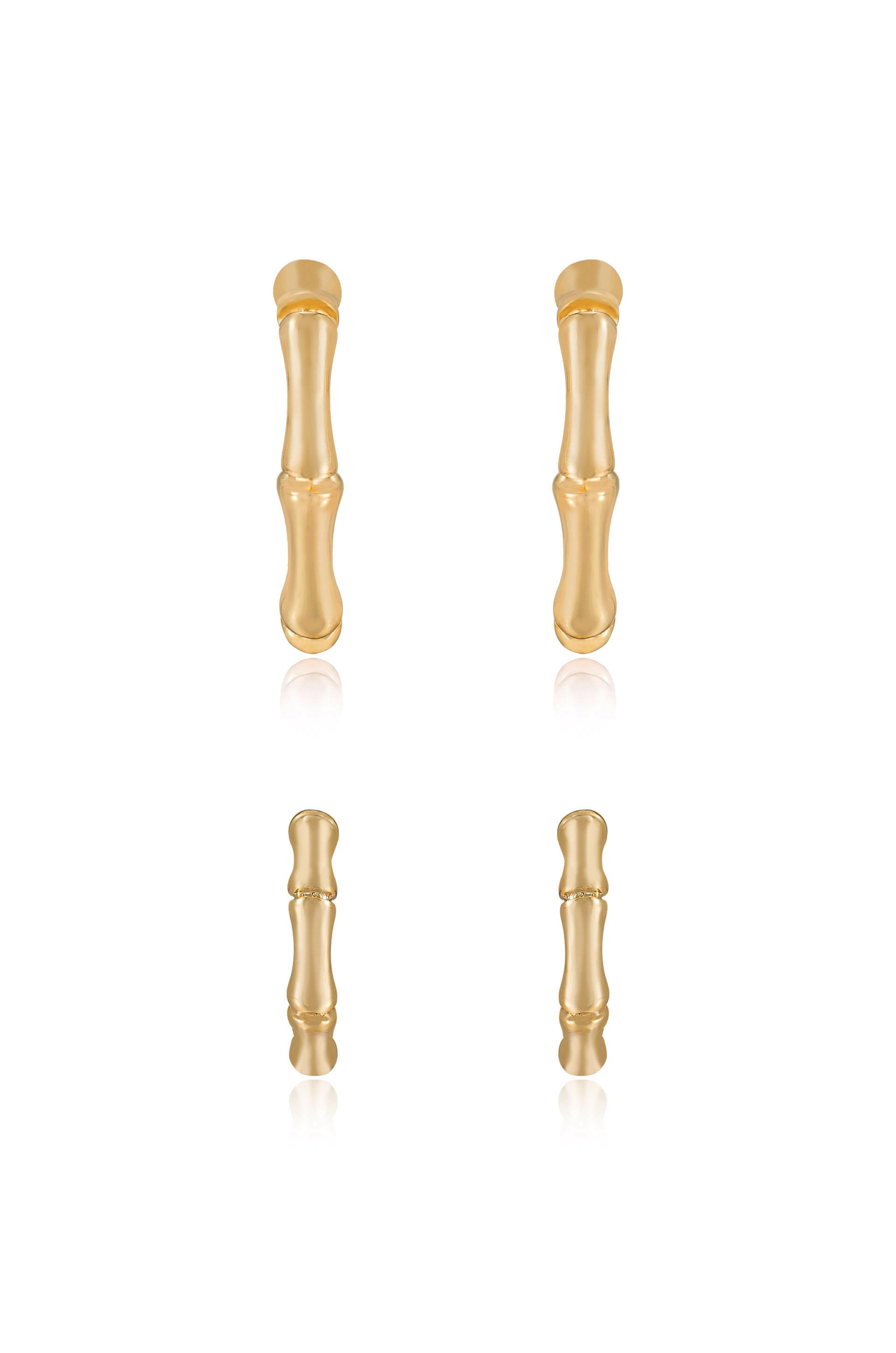 Golden Reign Hoop Earring Set front