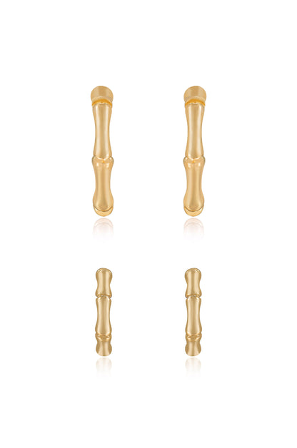 Golden Reign Hoop Earring Set front