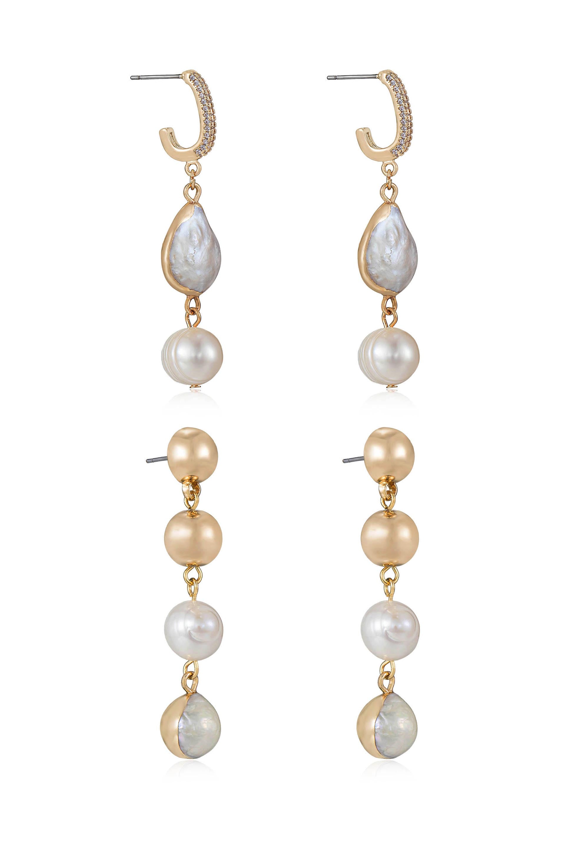 Duchess Pearl and Dangle Earrings side