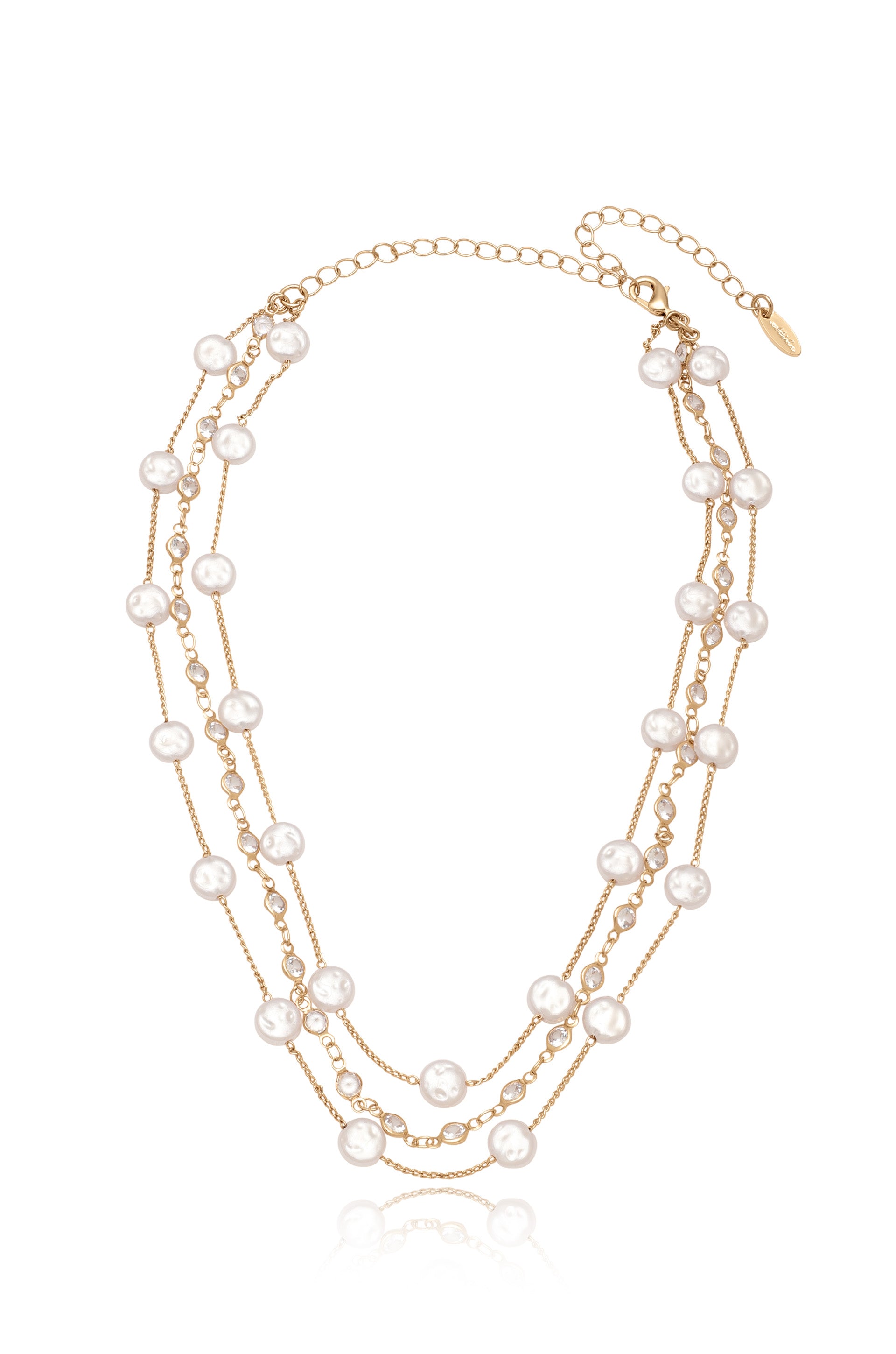Dressed in Pearls Layered 18k Gold Plated Necklace – Ettika
