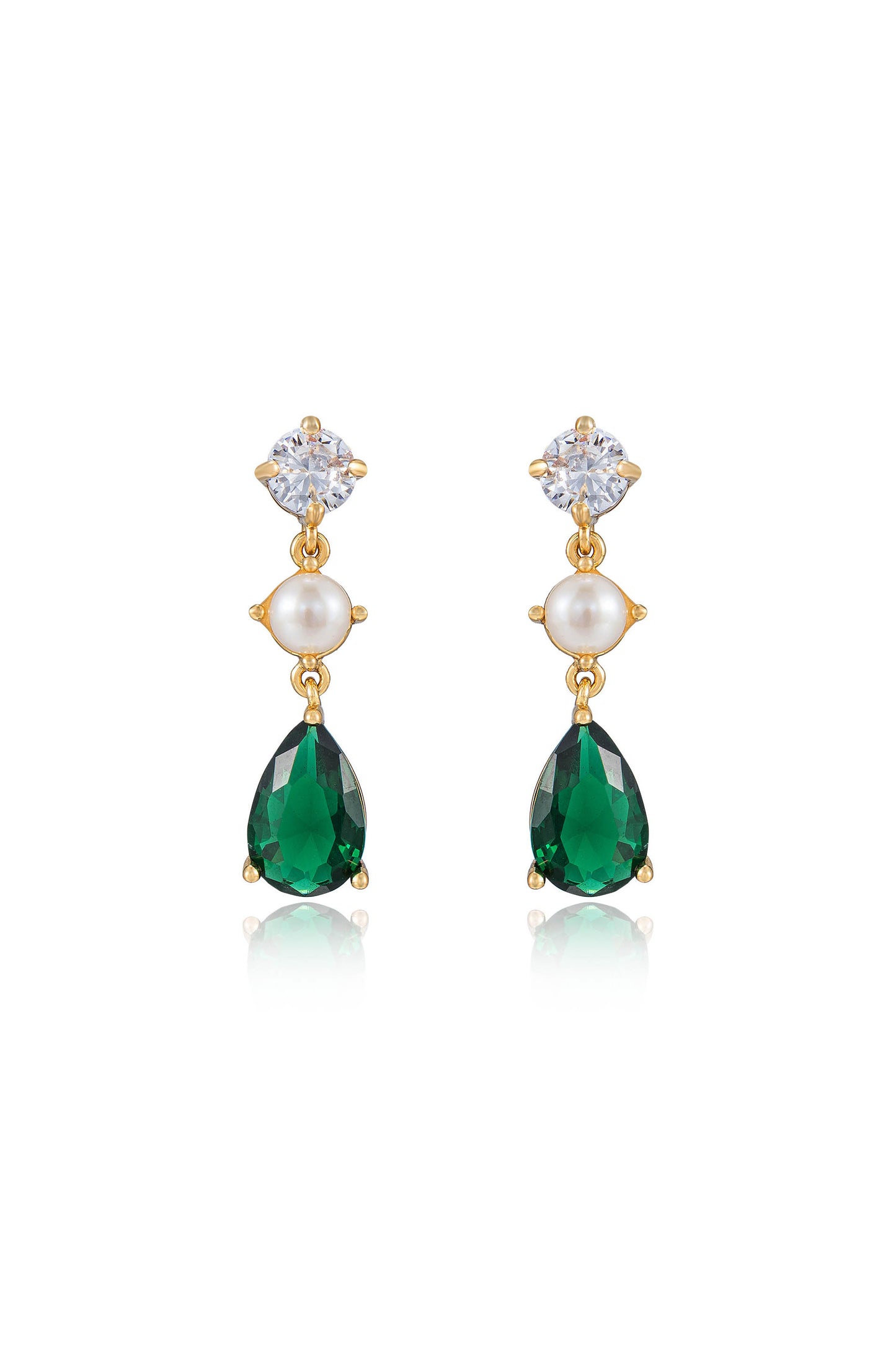 Private Soiree Emerald Dangle Earrings