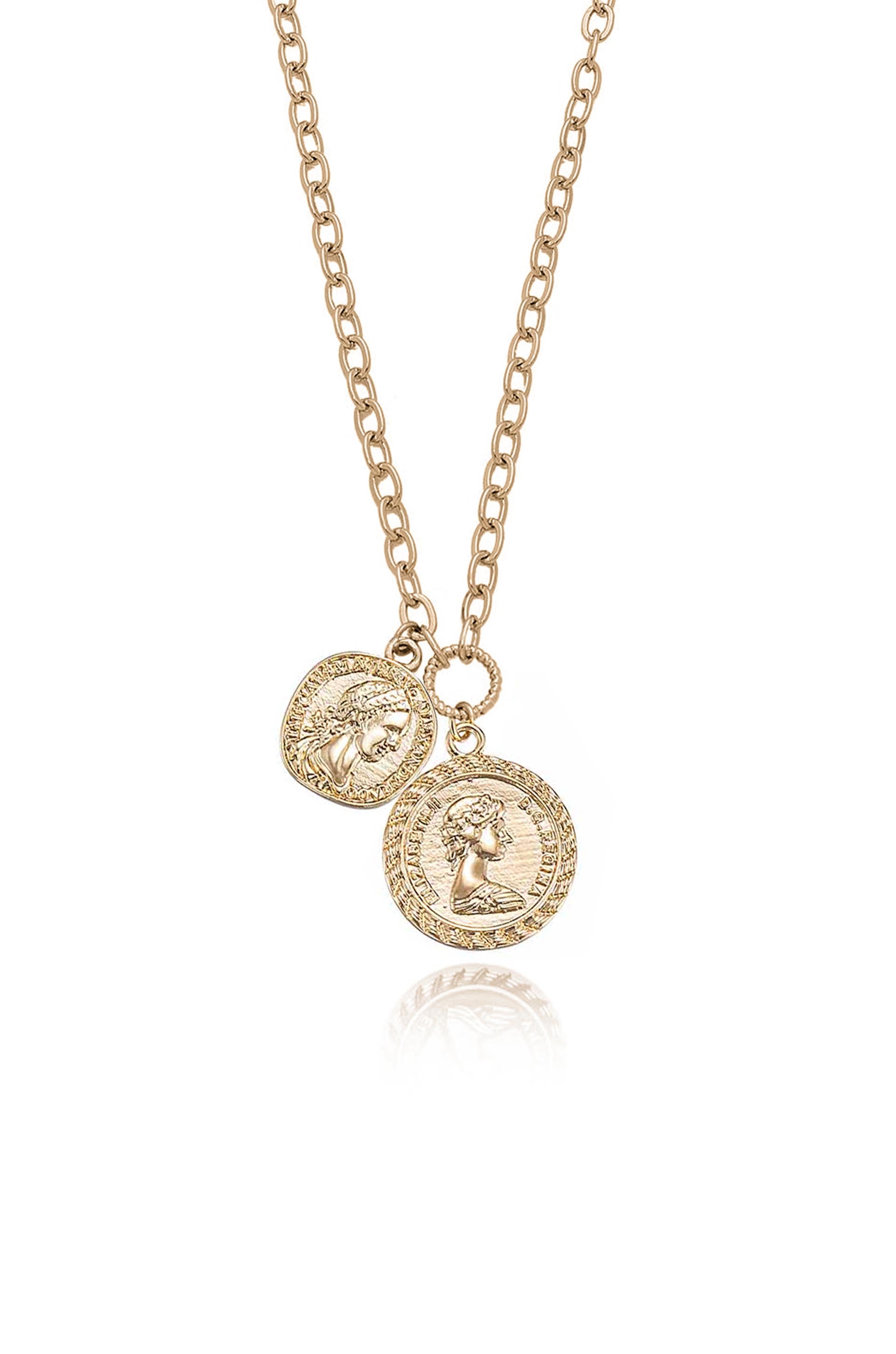 The Adventurer Double Coin Necklace close