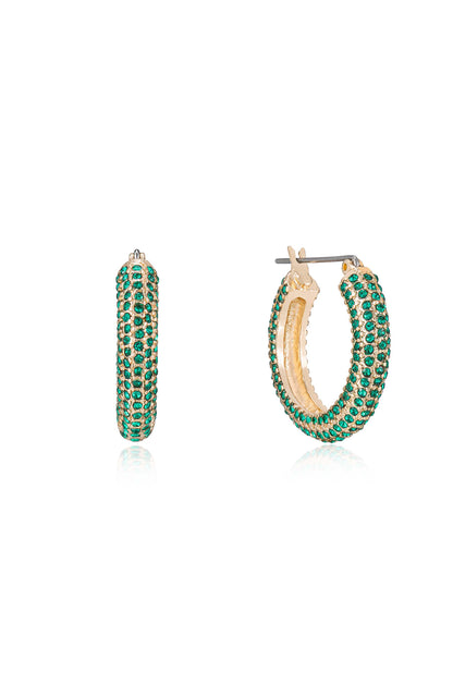 Sparkle Bits Mini Crystal 18k Gold Plated Hoops