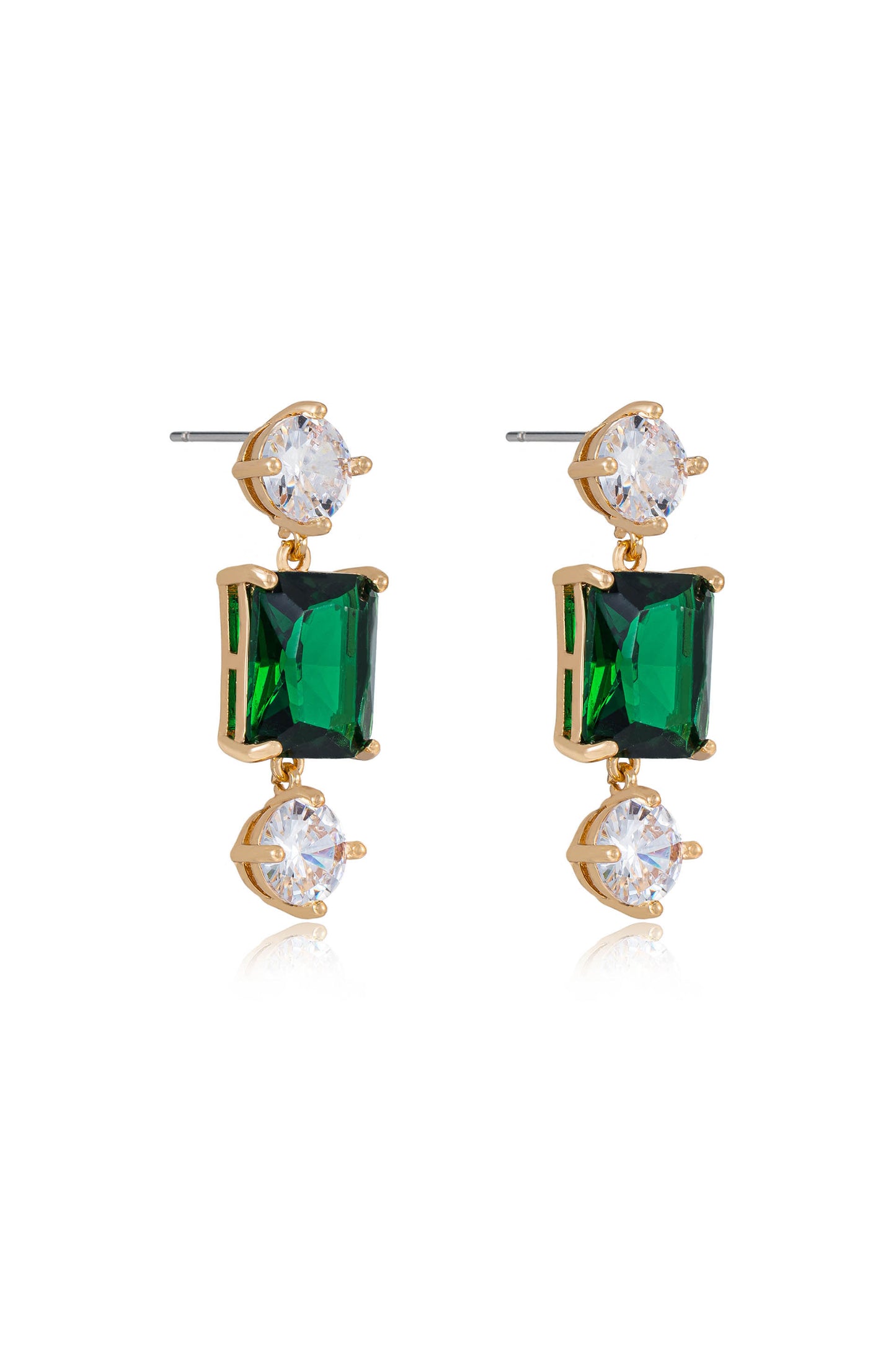 Emerald Beauty Dangle Earrings side