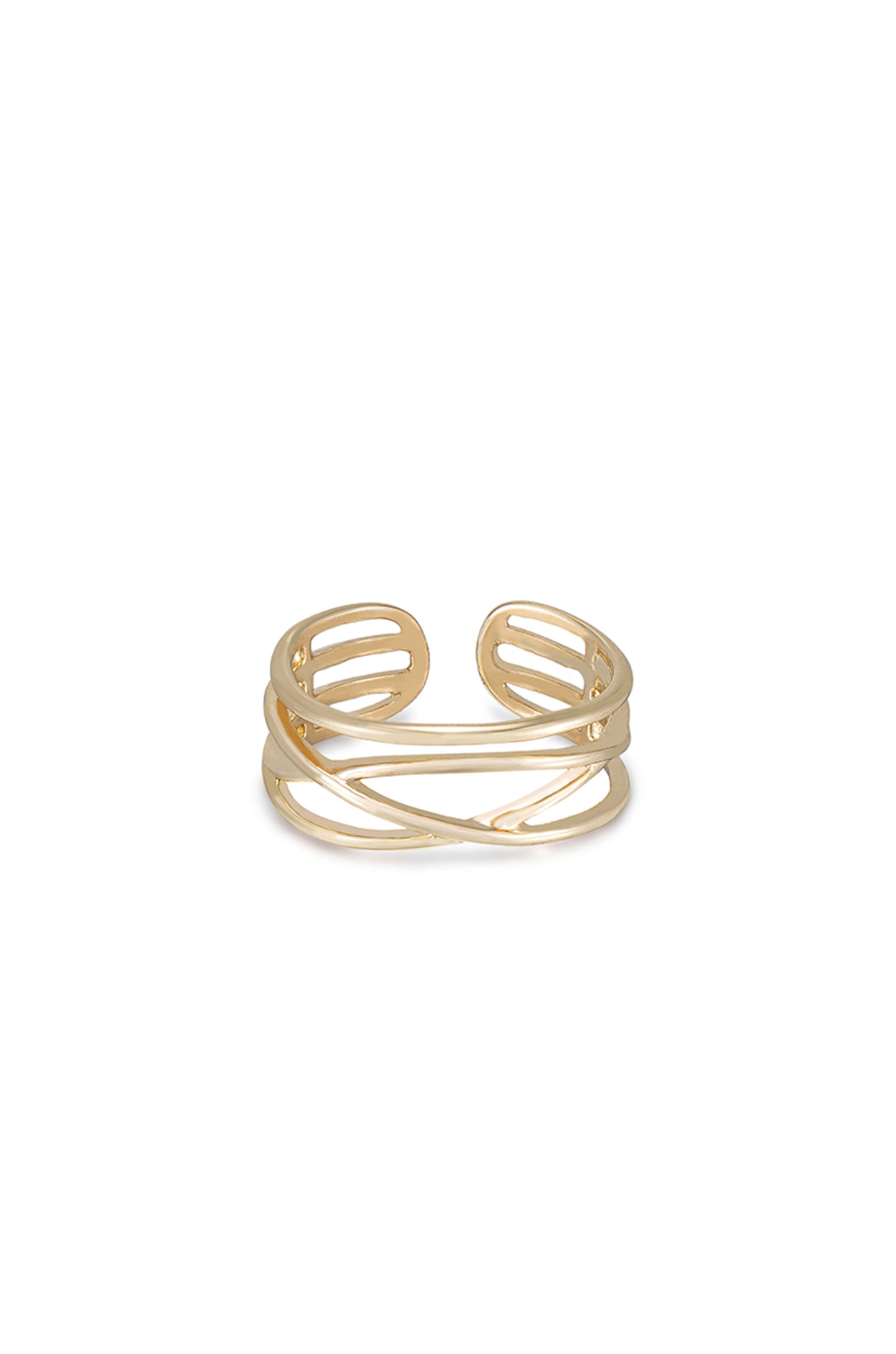 Easy Twists 18k Gold Plated Ring