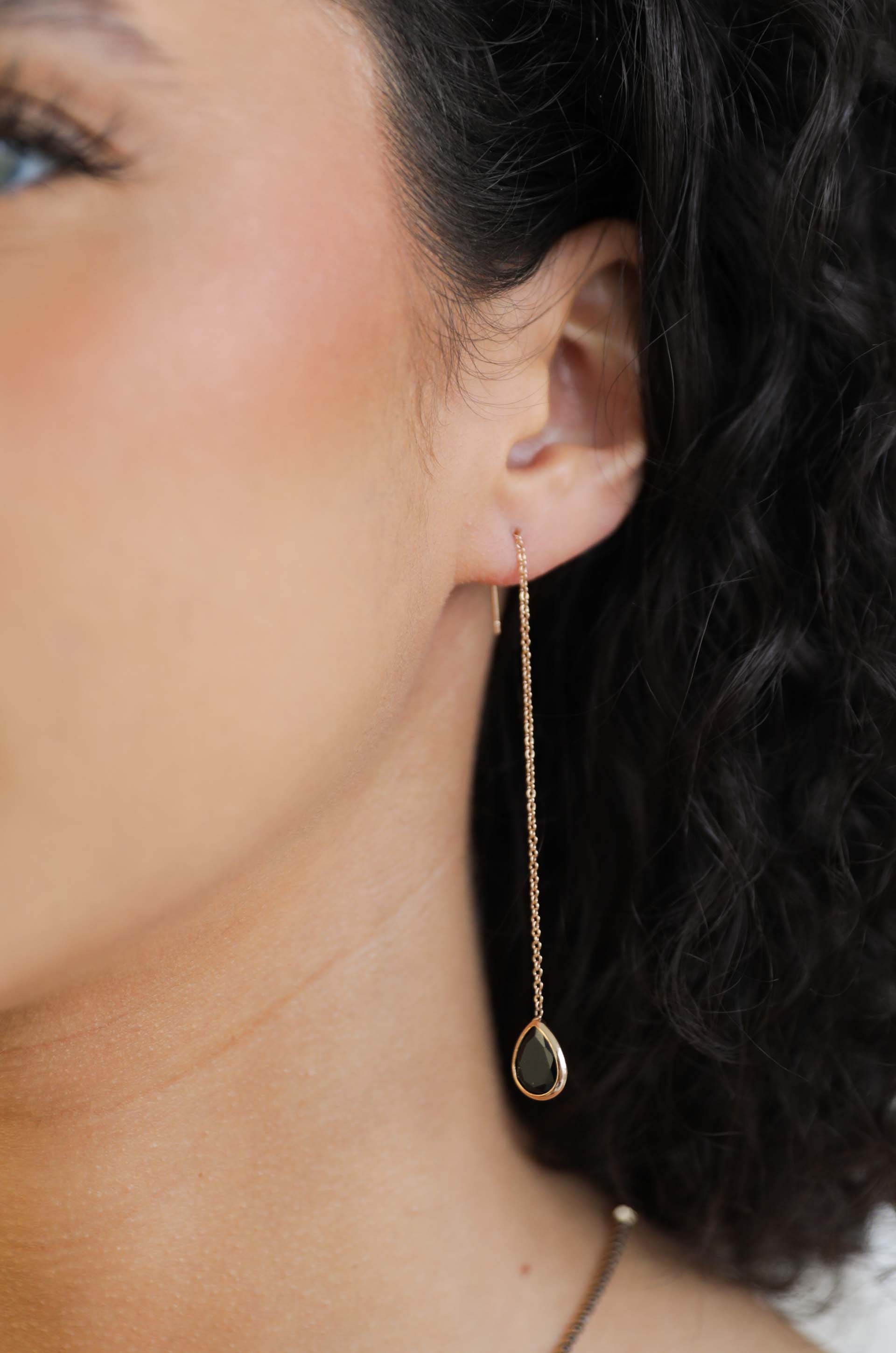 Oval Pearl Threader Earrings – Evorly