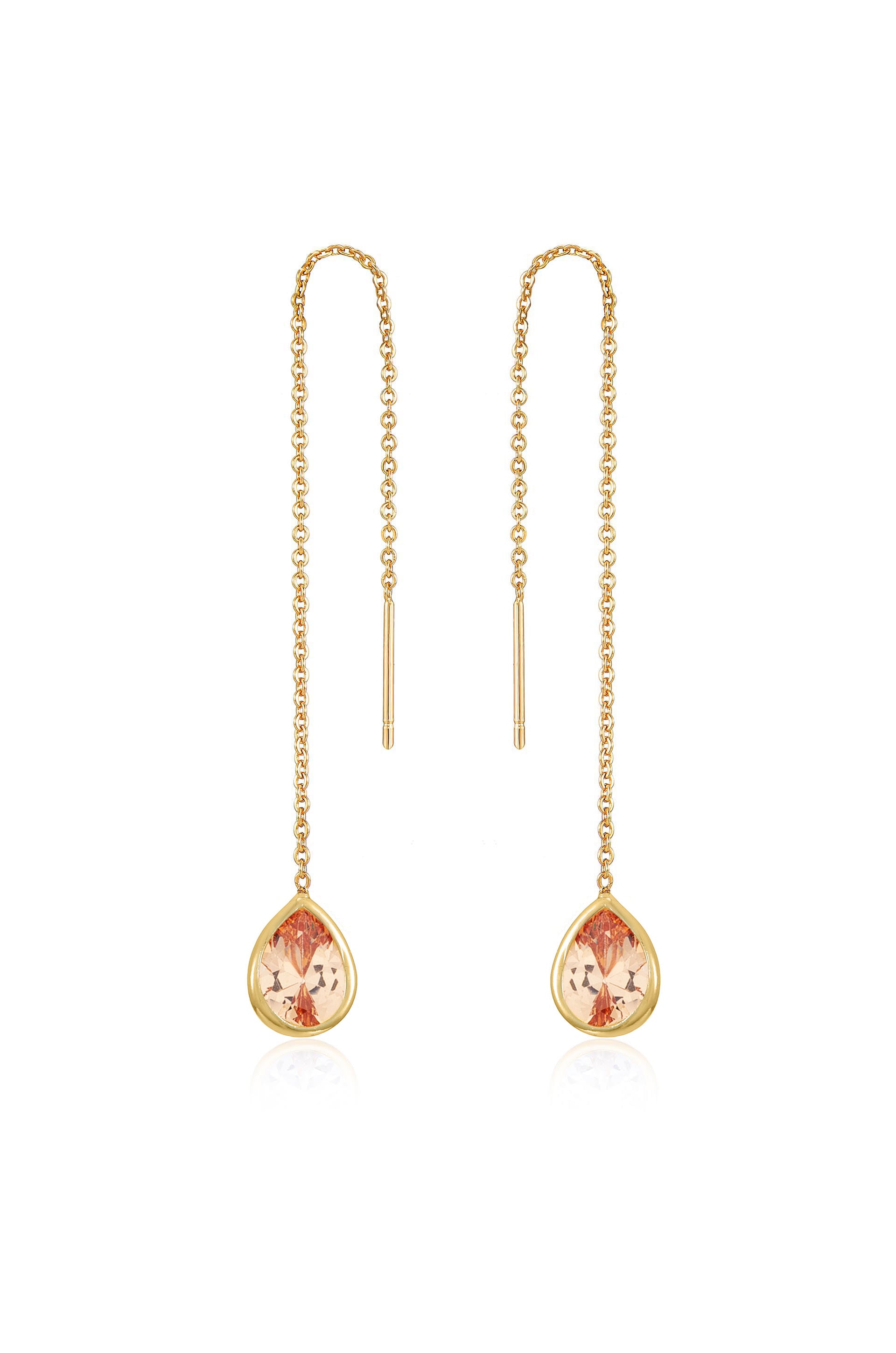 Buy Real Gold Plated Z Sparkle Chain Earring - Accessorize India