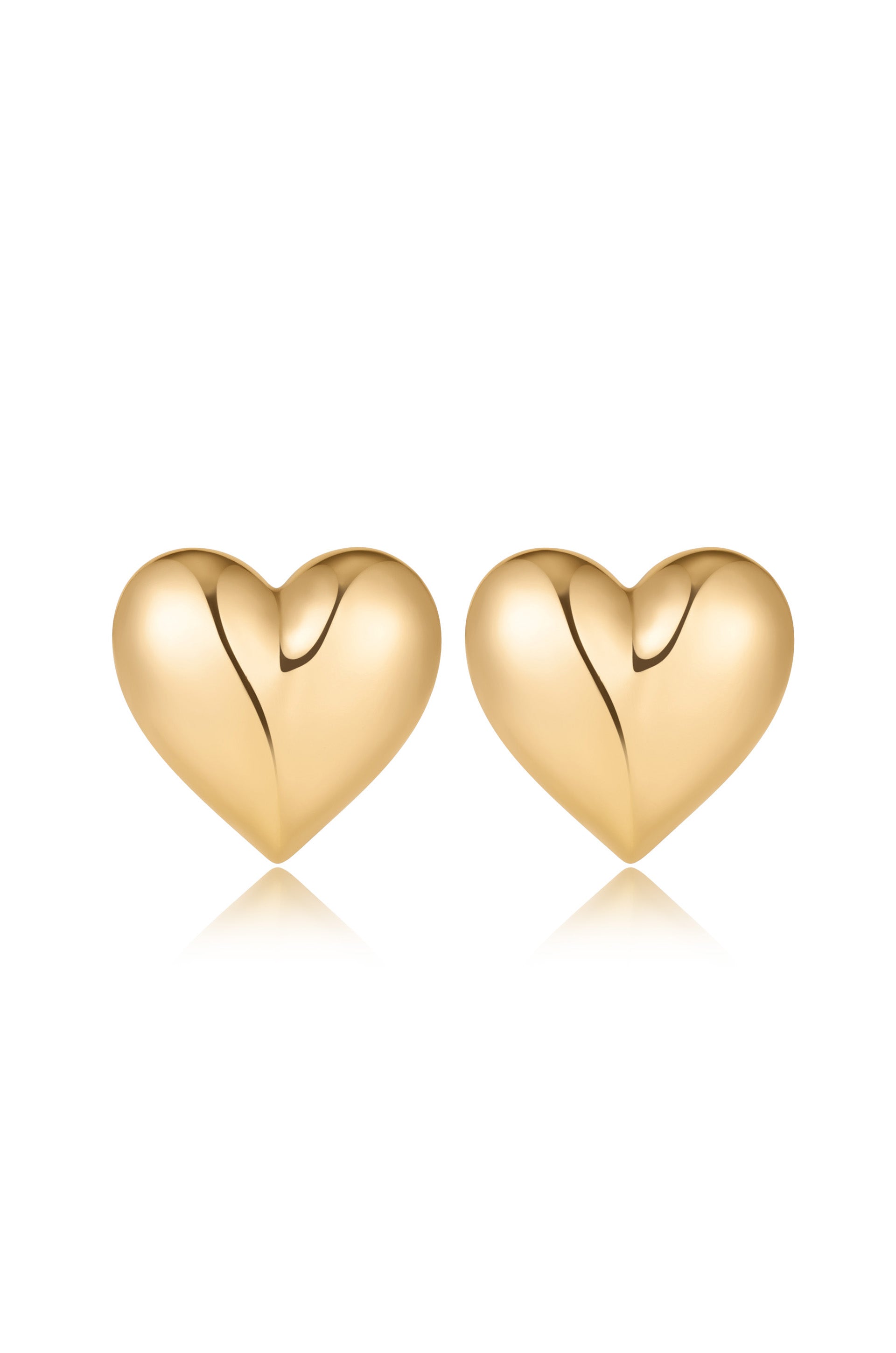 18k Gold Plated Heart Stud Earrings – Ettika