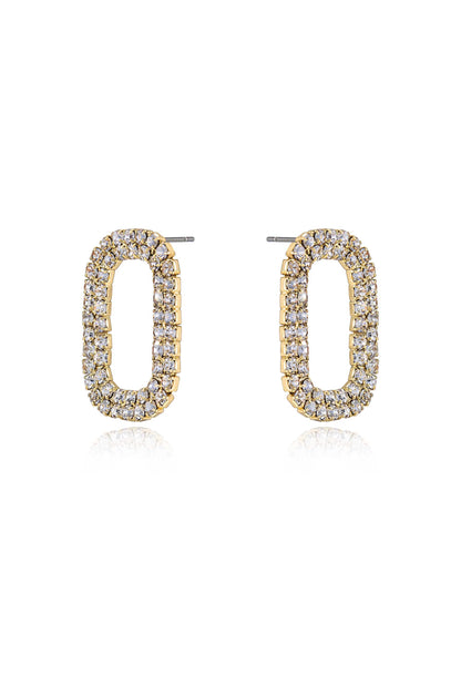 Crystal Blitz 18k Gold Plated Earrings side