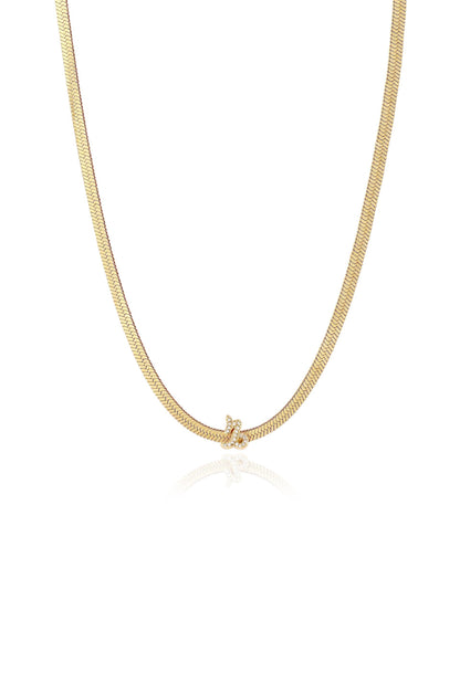 Zodiac Herringbone 18k Gold Plated Necklace Capricorn