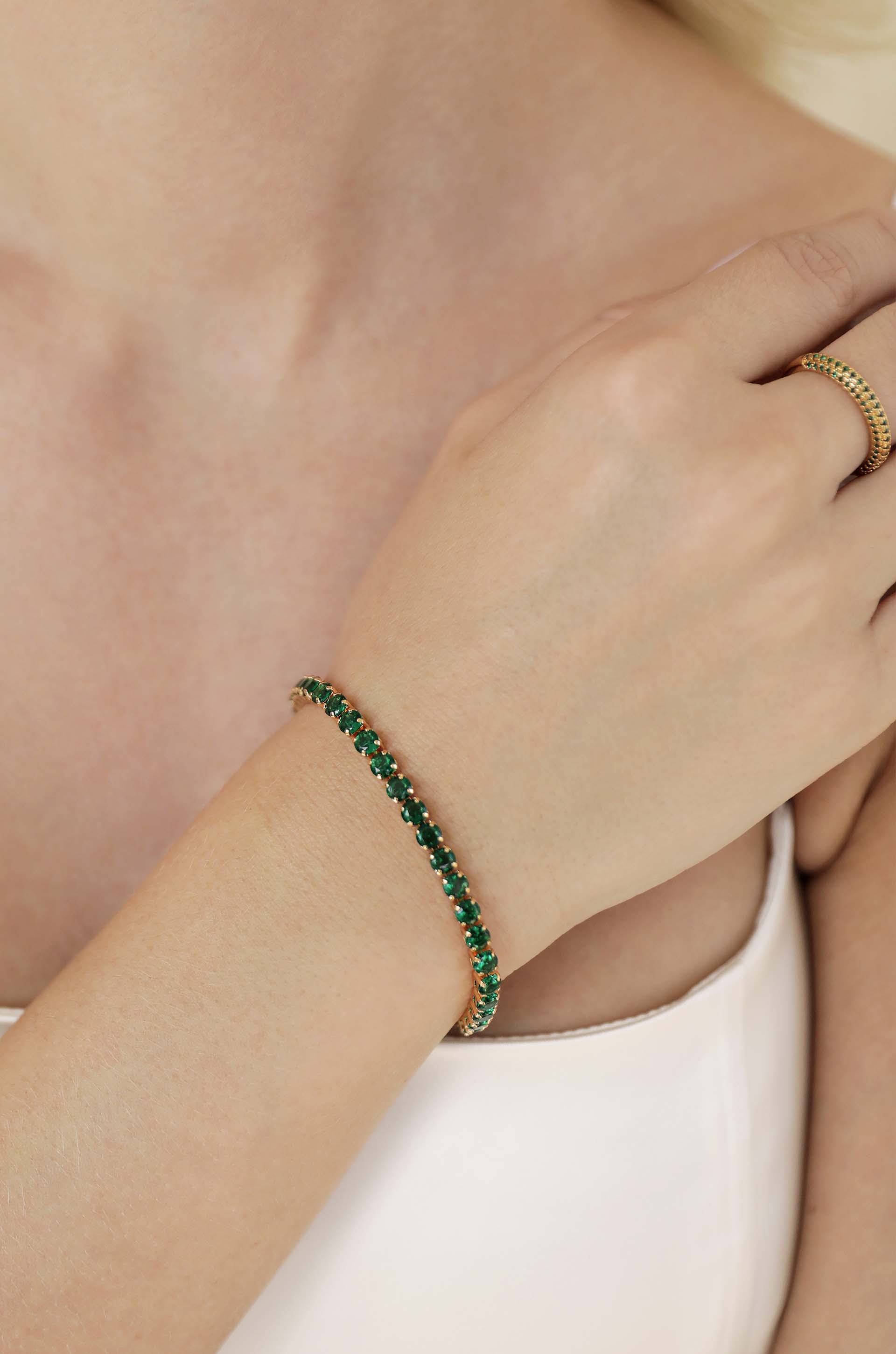 Giselle Sparkle Crystal Bracelet on model 2