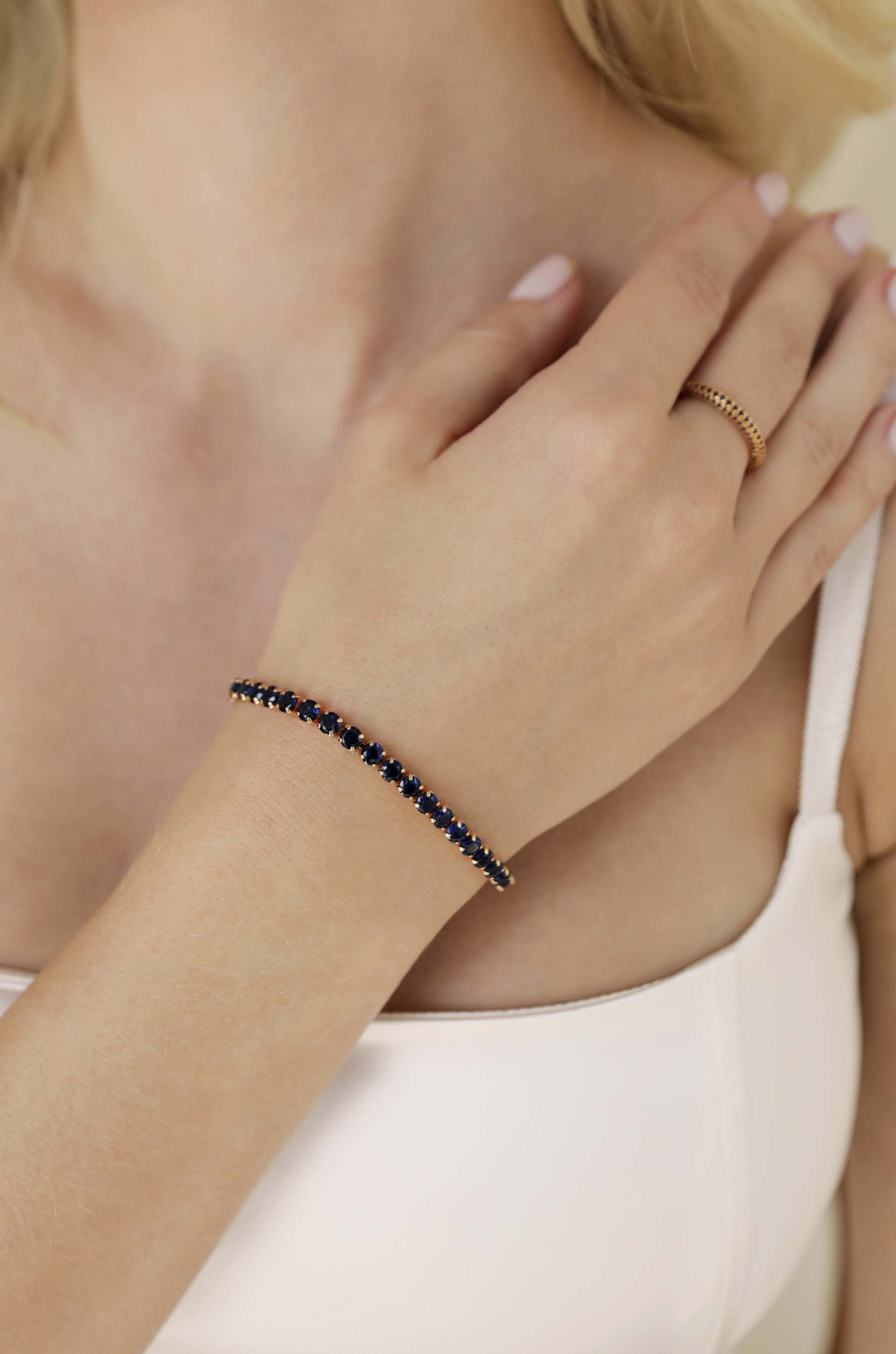Giselle Sparkle Crystal Bracelet on model 3