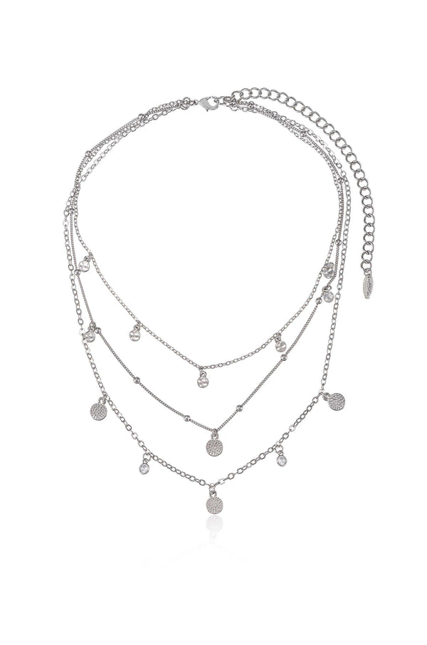 Crystal Detailed Triple Layer Necklace Second