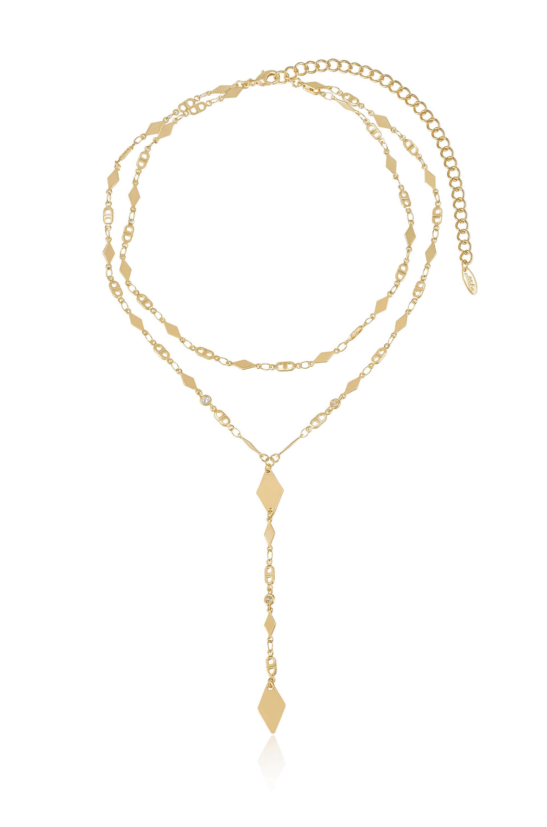 Augustine Layered Lariat Necklace full