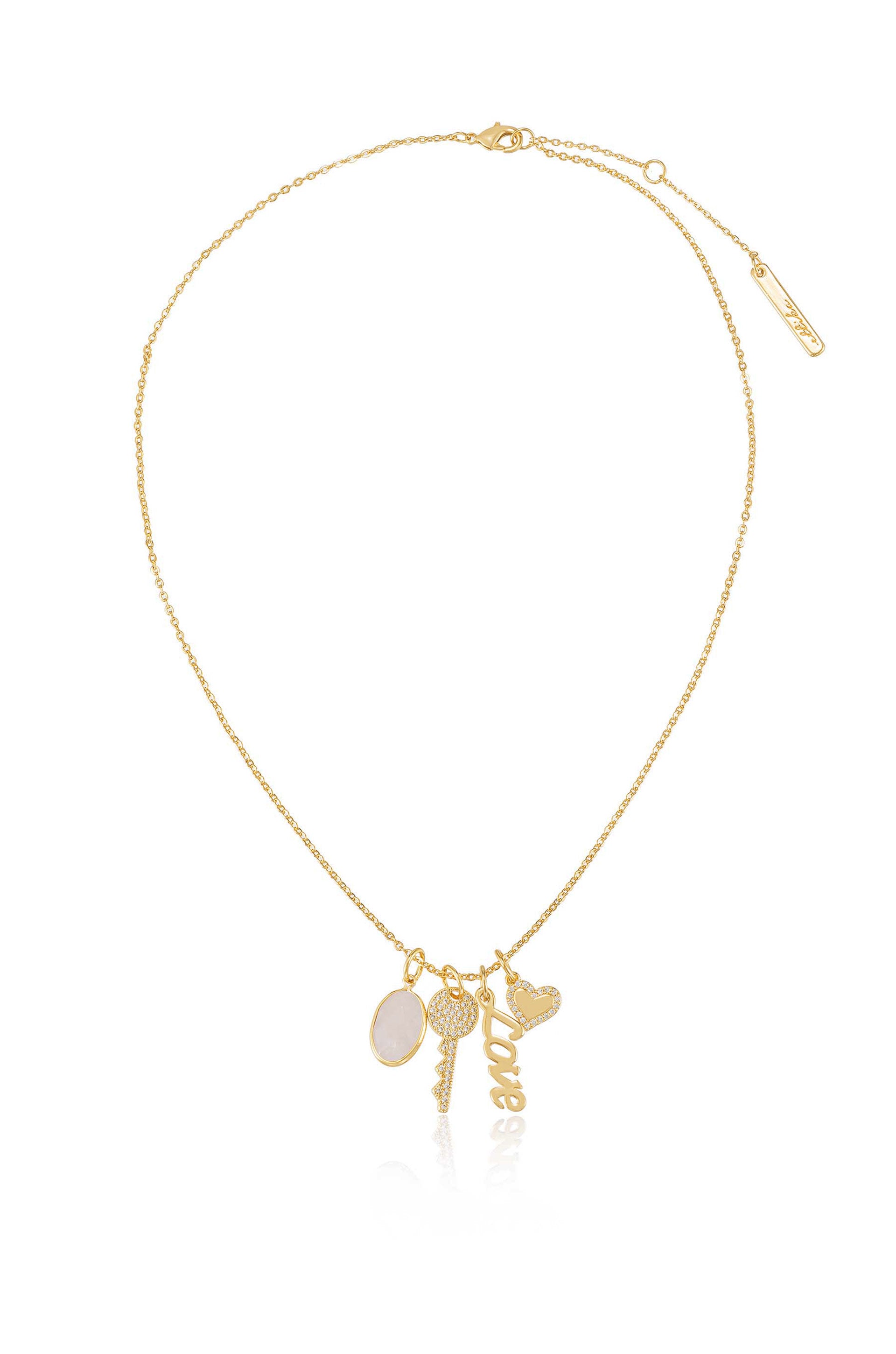Love to Love 18k Gold Plated Interchangeable Charm Necklace full