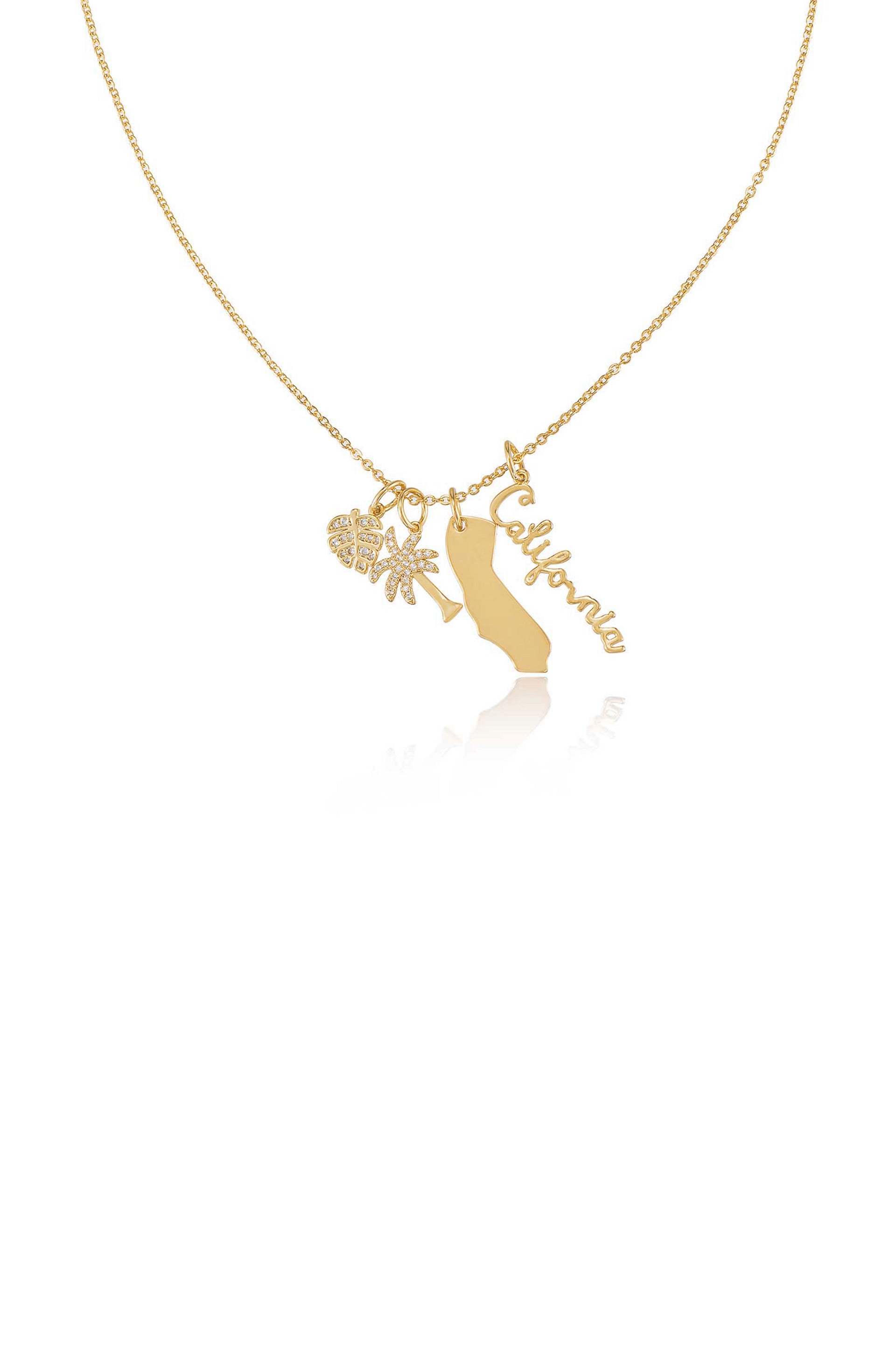 California Cool 18k Gold Plated Interchangeable Charm Necklace