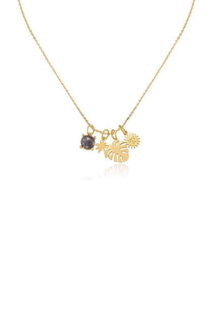 Tropical Getaway 18k Gold Plated Interchangeable Charm Necklace