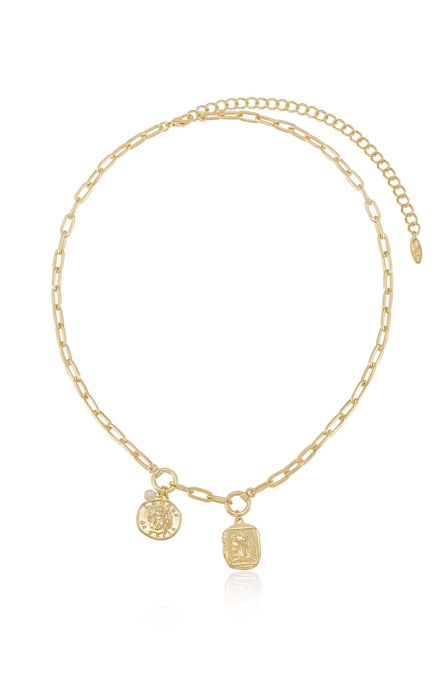Your Everyday Chain and Charm 18k Gold Plated Necklace full