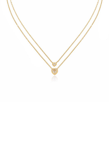 Dainty Chain and Crystal Layered Necklace Set