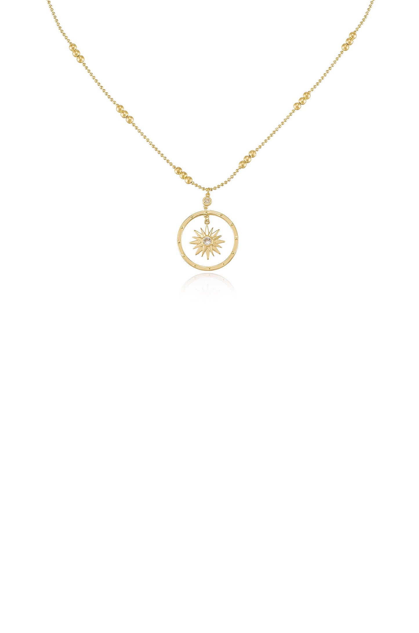 Nova Crystal 18k Gold Plated Pendant Necklace