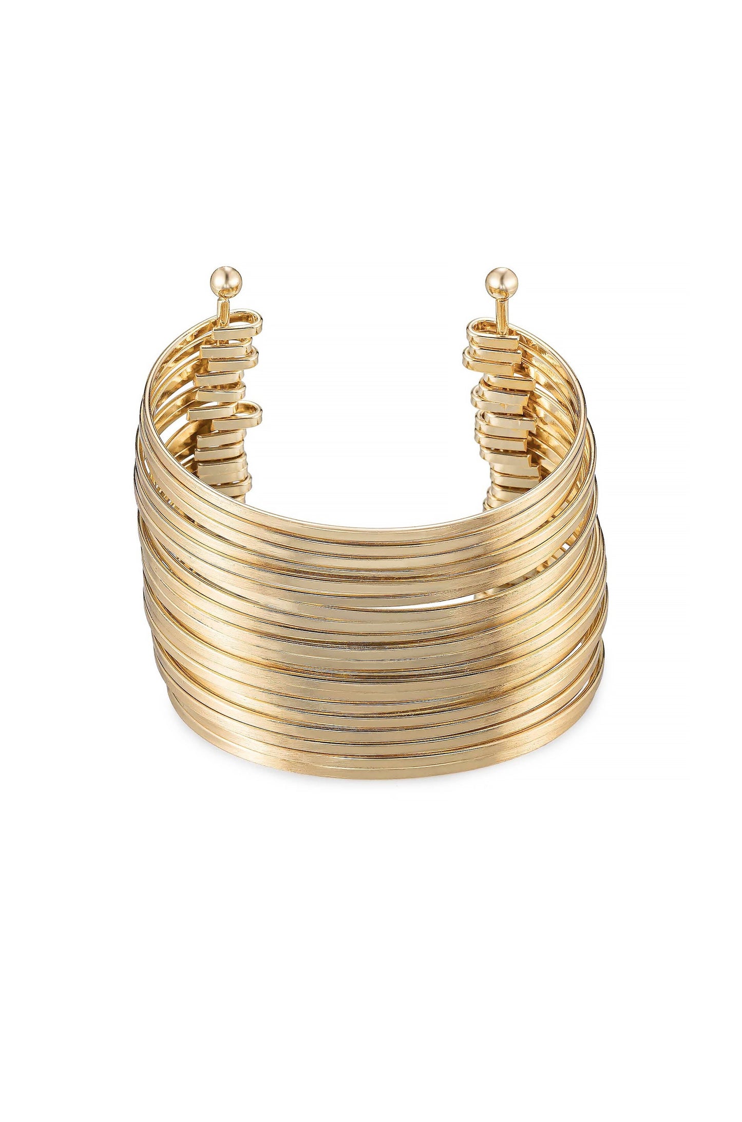 The Easy 18k Gold Plated Bangle Stacked Bracelet