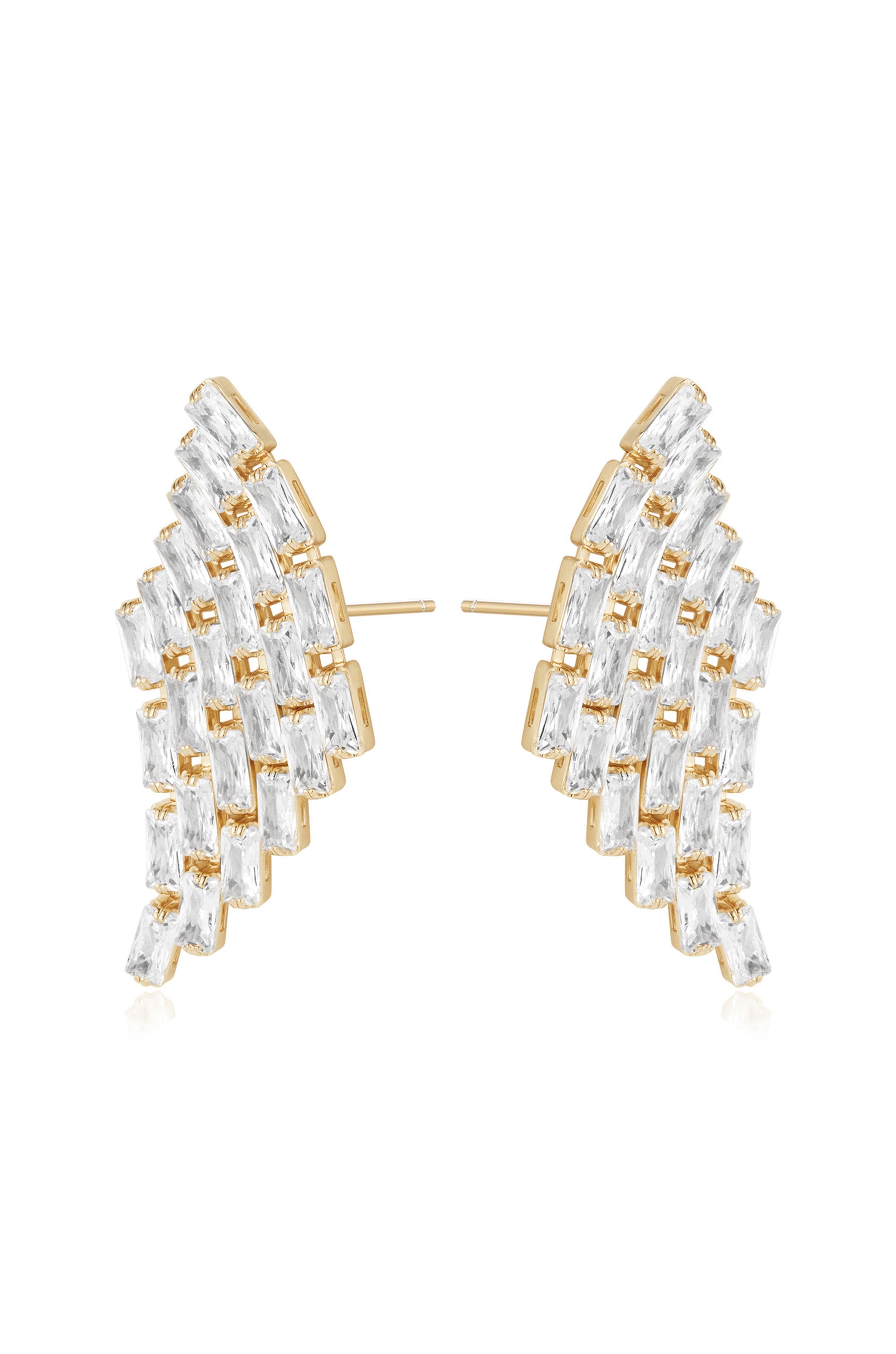Angel Wing Crystal Earrings side