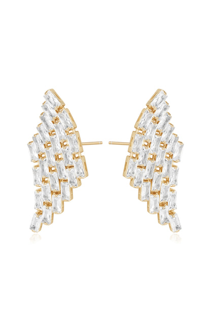 Angel Wing Crystal Earrings side