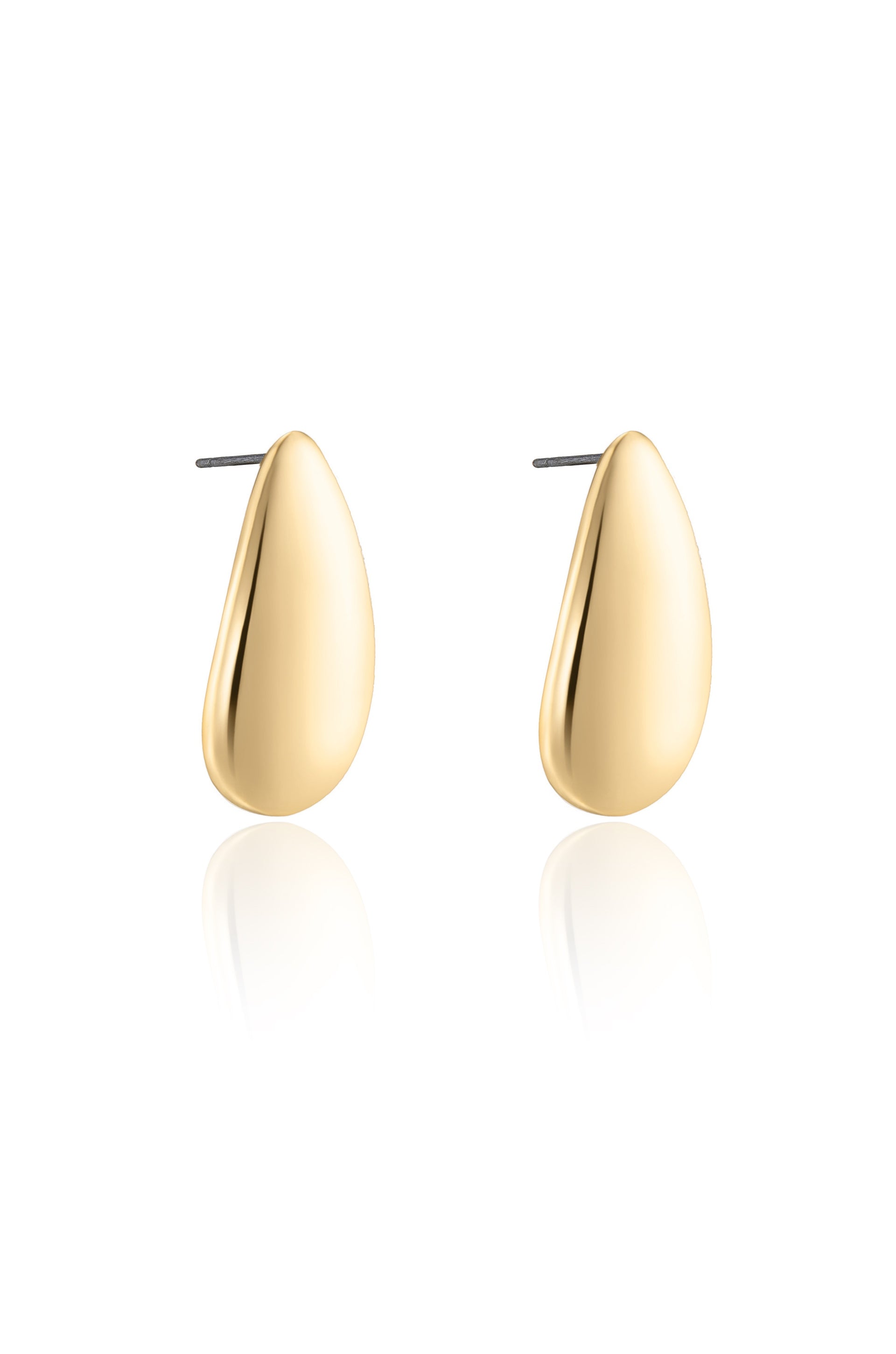 Golden Teardrop 18k Gold Plated Earrings side