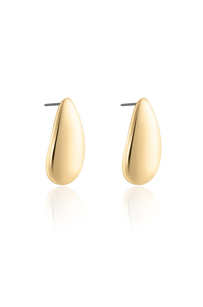 Golden Teardrop 18k Gold Plated Earrings side