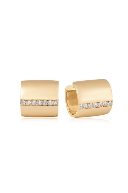 Rolled Up 18k Gold Plated Stud Earrings