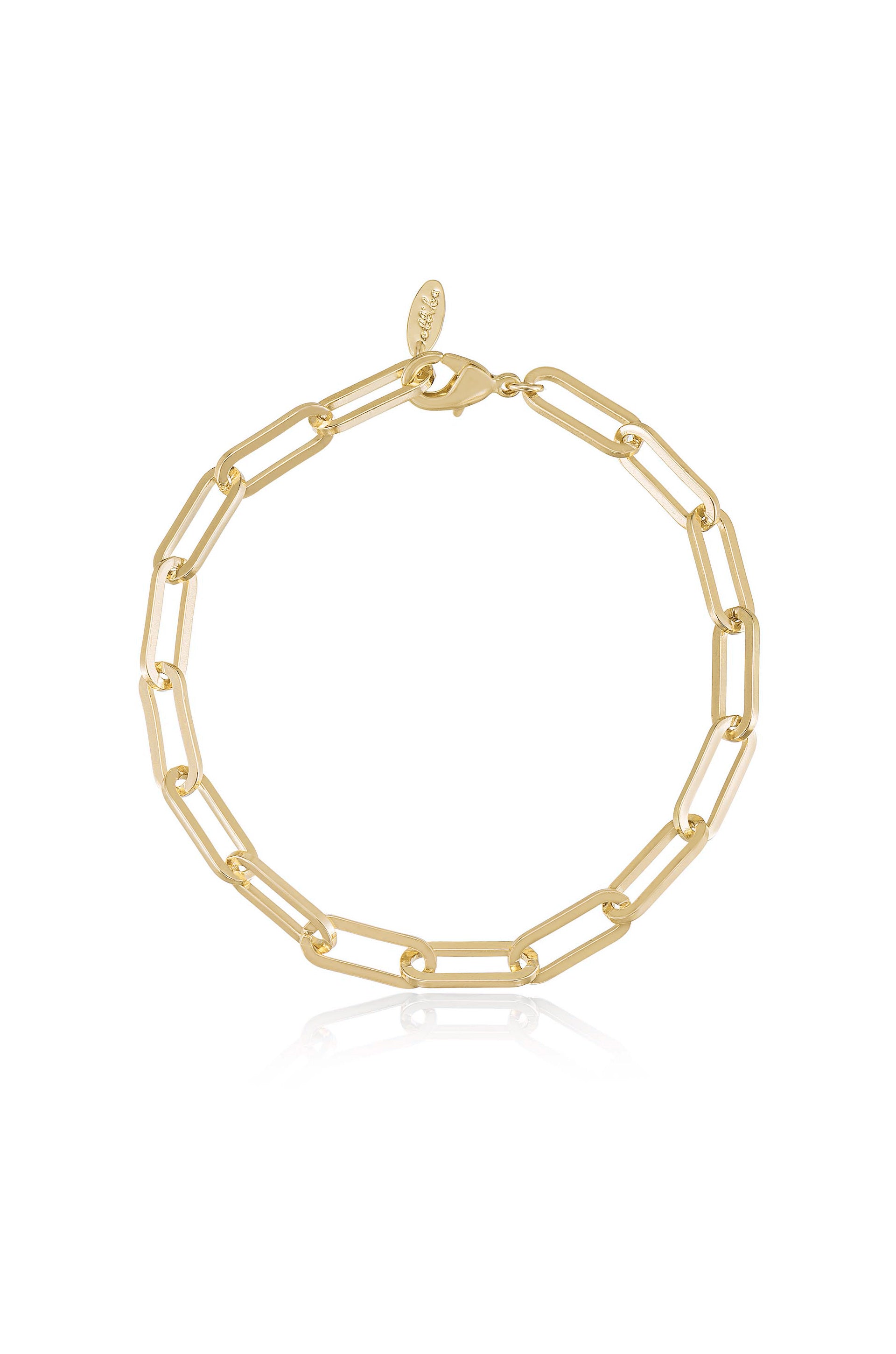Interlinked 18k Gold Plated Chain Anklet
