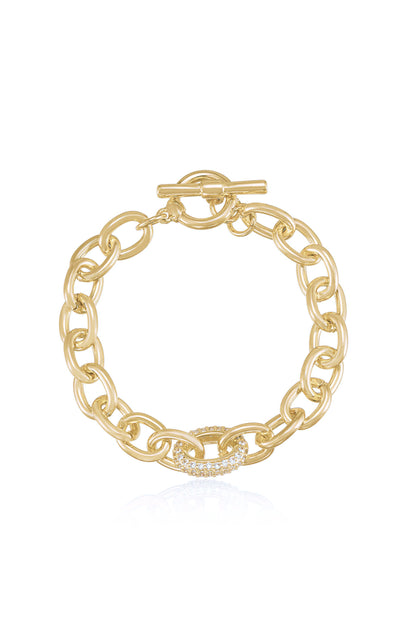 True to You 18k Gold Plated Chain Bracelet