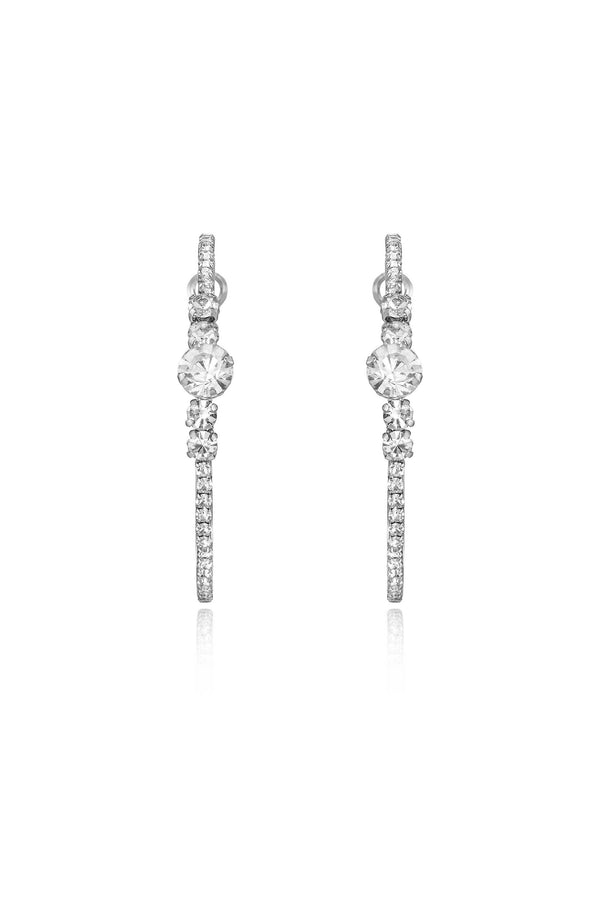 Hollywood Forever Crystal Hoop Earrings