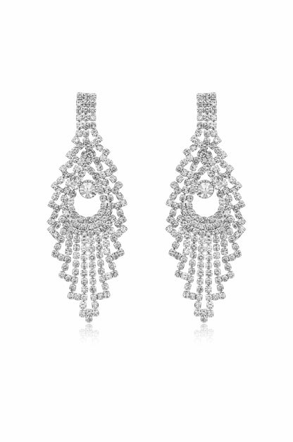 Charming Chandelier Crystal & Silver Plated Earrings
