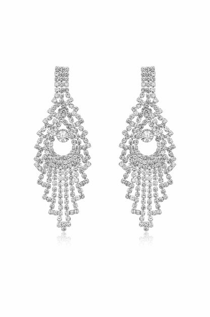 Charming Chandelier Crystal & Silver Plated Earrings