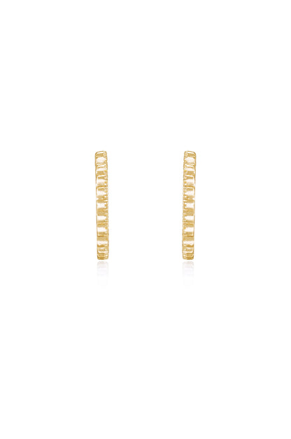 Forever Shine Crystal 18k Gold Plated Mini Hoop Earrings front
