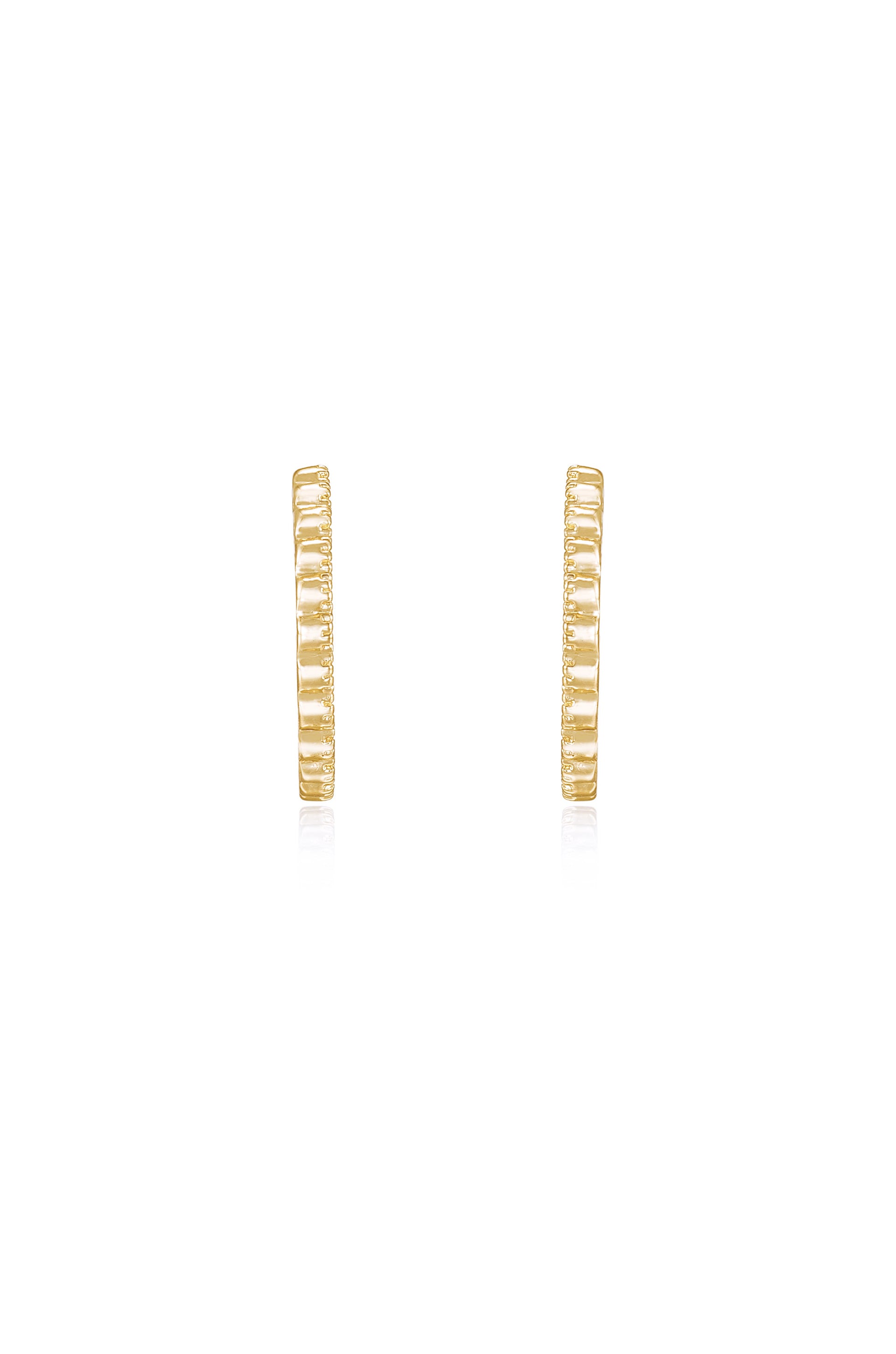 Forever Shine Crystal 18k Gold Plated Mini Hoop Earrings front