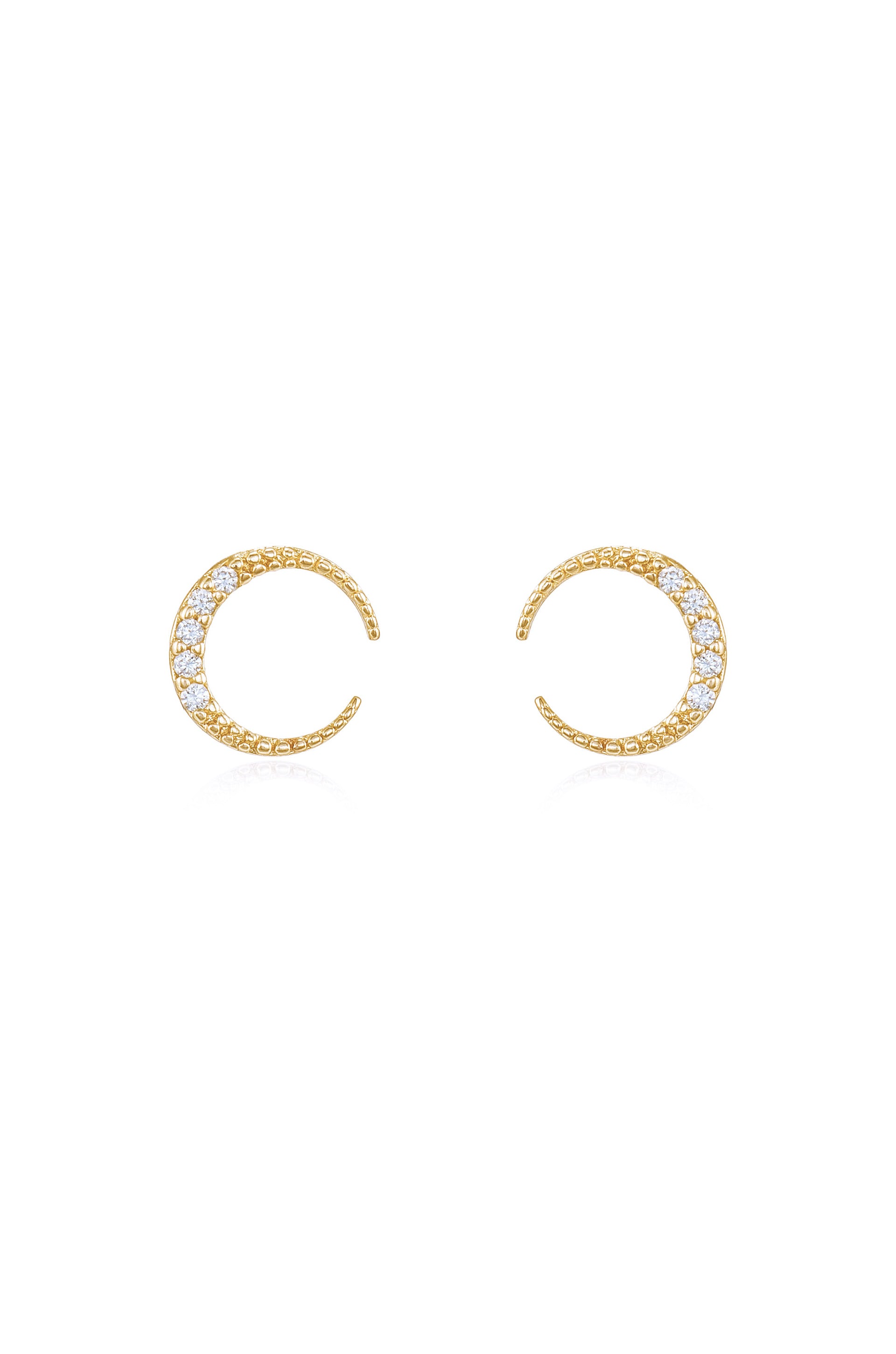 An Added Touch Crystal Mini 18k Gold Plated Earrings