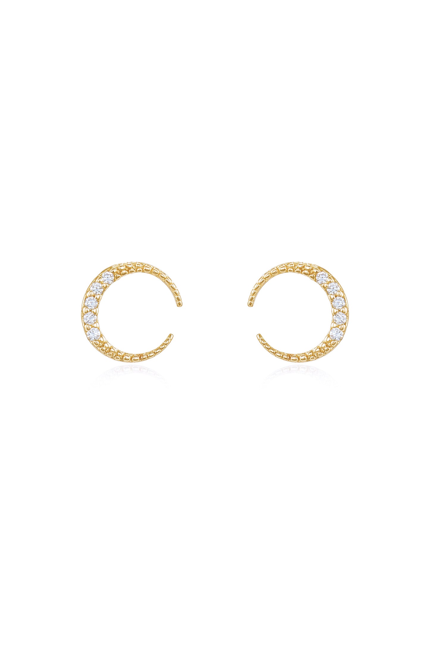 An Added Touch Crystal Mini 18k Gold Plated Earrings