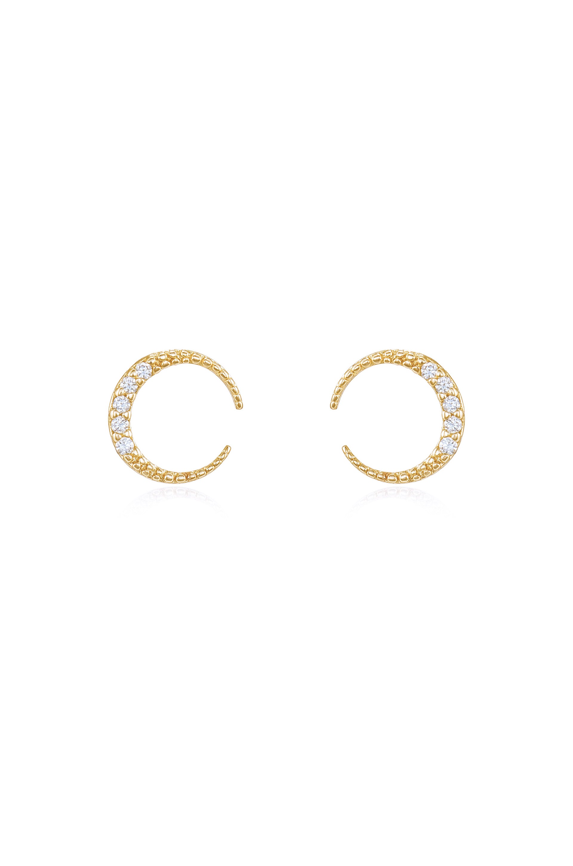 An Added Touch Crystal Mini 18k Gold Plated Earrings
