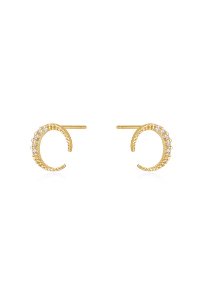 An Added Touch Crystal Mini 18k Gold Plated Earrings side