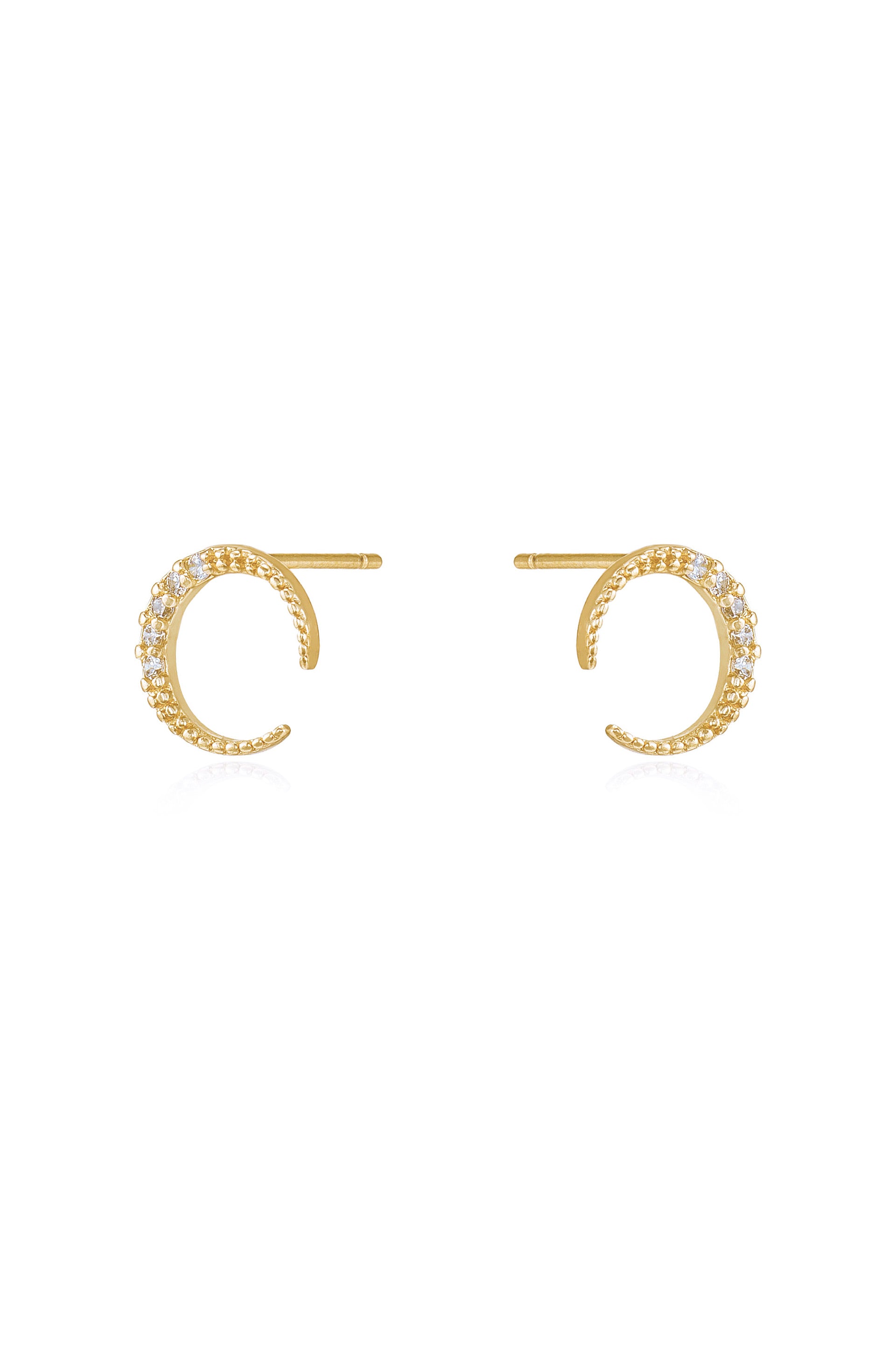 An Added Touch Crystal Mini 18k Gold Plated Earrings side