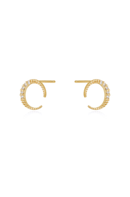 An Added Touch Crystal Mini 18k Gold Plated Earrings side